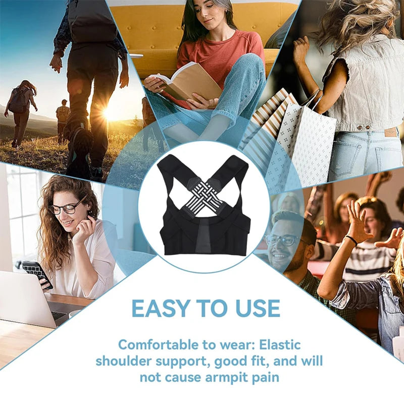 Back Posture Corrector Brace for Women Breathable Back Posture Correction Back Support Belt Adjustable Shoulder for Students Kid