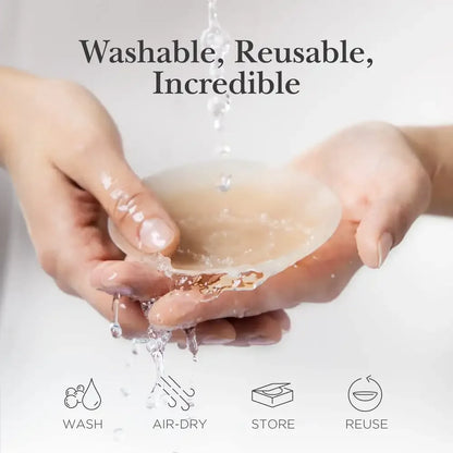 Go Braless Seamless Cake Cover Ultra Thin Invisible Bra Nipple Cover Bioadhesive Silicone Reusable Sweatproof for Summer Travel